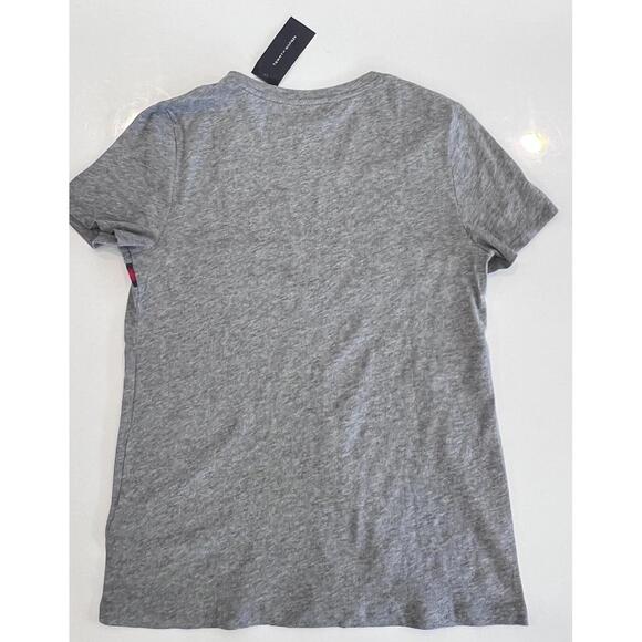 $39 TOMMY HILFIGER RELAXED FIT WOMEN'S T- SHIRT NAVY GREY RED WHITE SIZE Medium - Picture 9 of 9